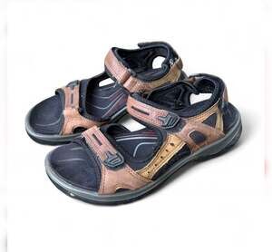 ECCO Women's Yucatan Offroad Sport Sandals Brown Leather Size 39